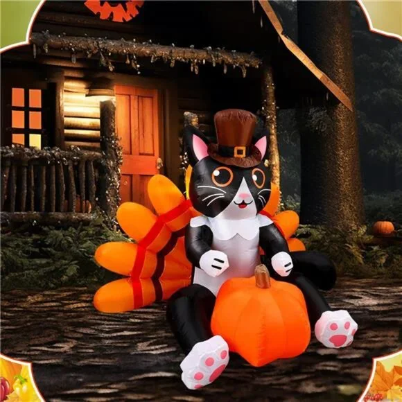 5 ft Height Thanksgiving Inflatable Animal with Built in LED Lights